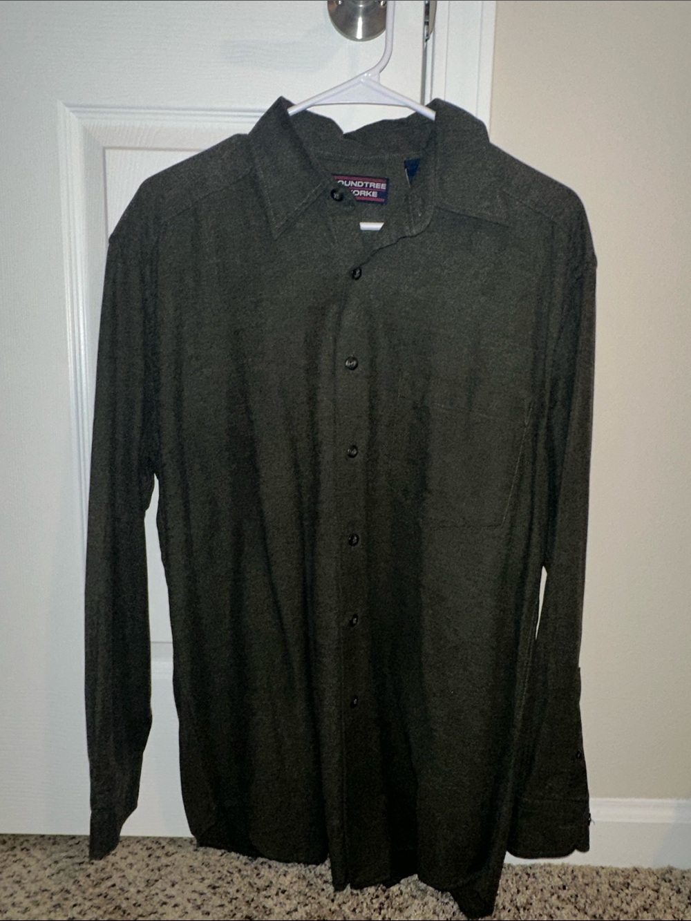 Roundtree & Yorke Olive Green Long Sleeve Shirt